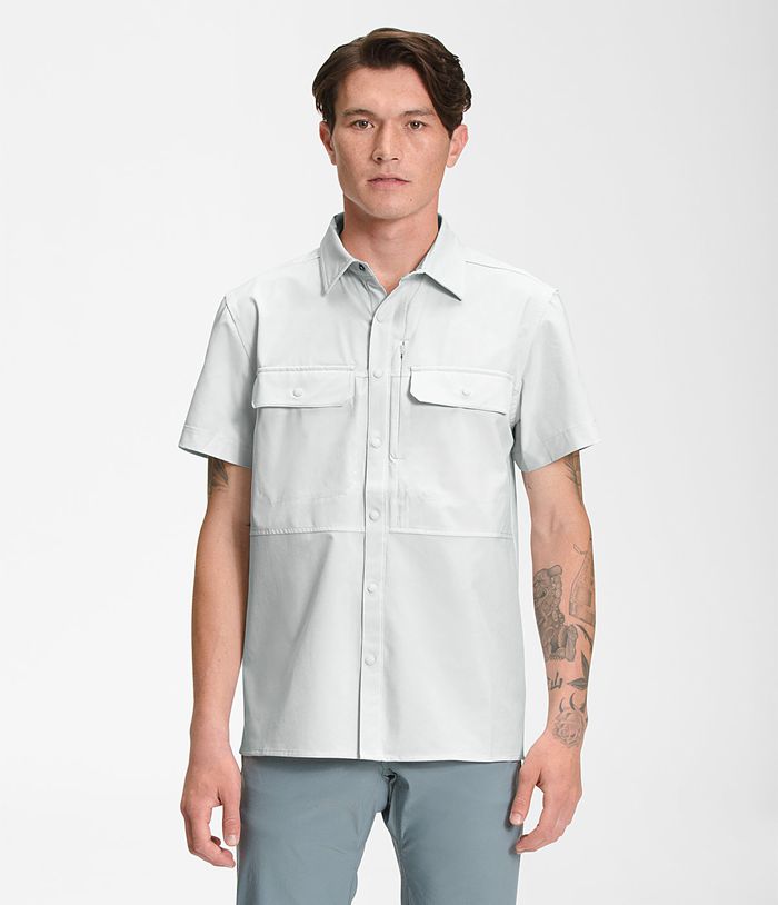 The North Face Mens Shirt Sniktau Short Sleeve Sun 246CDSQTU - White